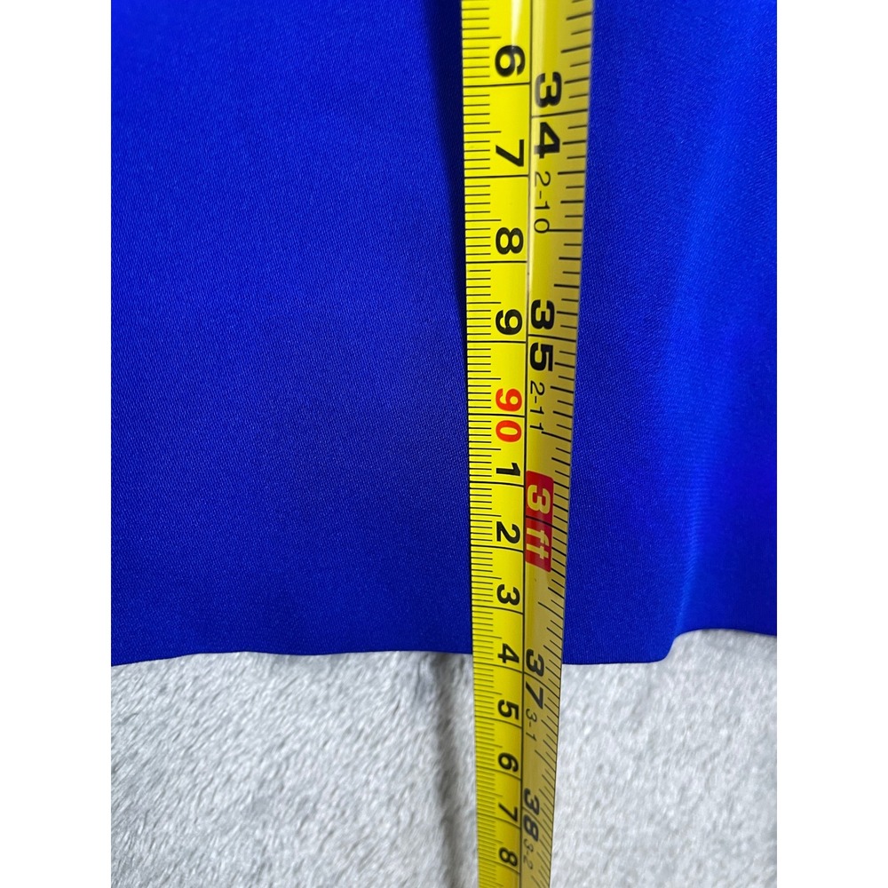 Diane von Furstenberg Wrap Dress Womens 12 Blue Excellent Silk Split Sleeve - Picture 12 of 12